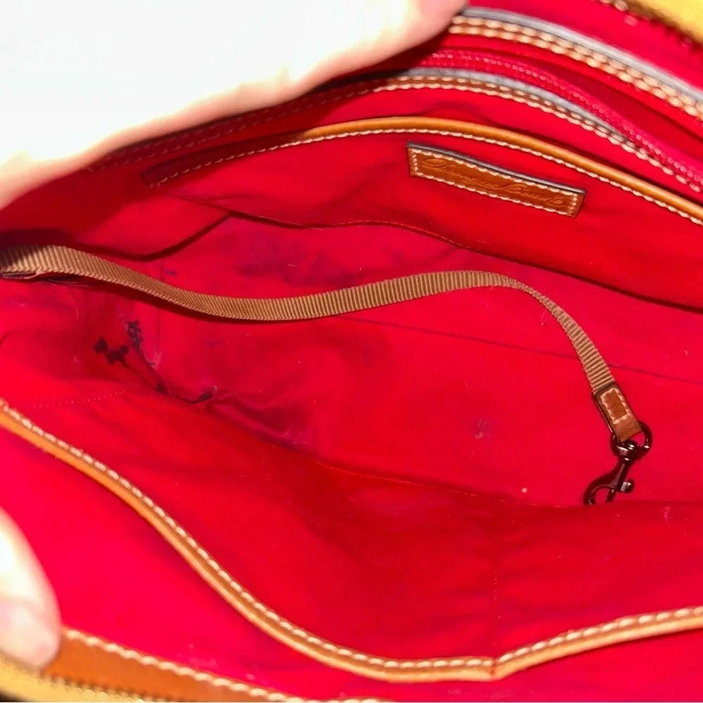 Dooney & Bourke Cream and Brown Shoulder Bag - Picture 4 of 5
